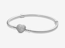  Pandora Sparkling Heart & Snake 590727CZ-20 armband