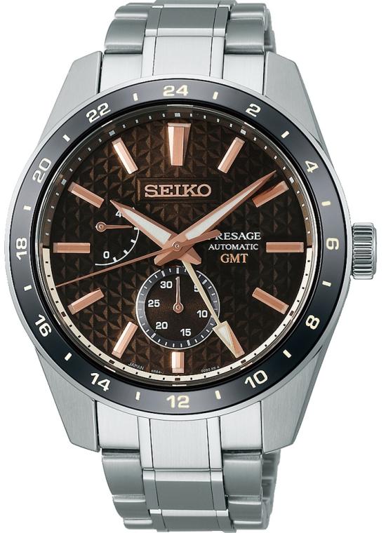  Seiko SPB275J1 Presage Sharp Edged GMT Uhren